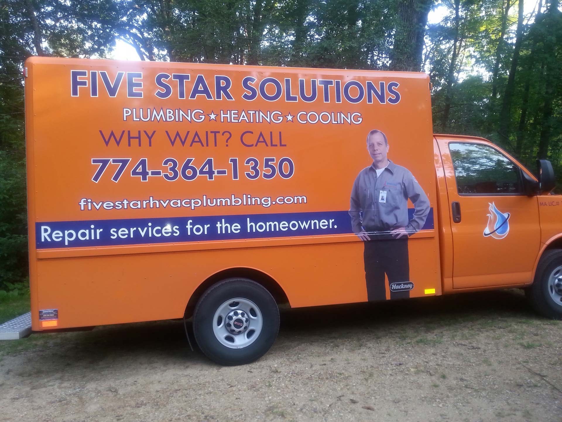 A photo of the Five Star Solutions truck
